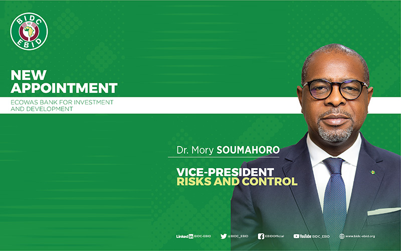 Dr. Mory SOUMAHORO appointed Vice-President of Risks and Control of EBID