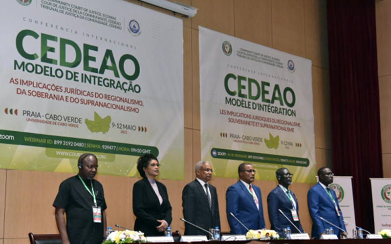 Le président de la BIDC prononce un discours à la conférence internationale organisée par la Cour de justice de la CEDEAO