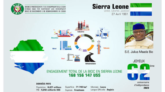 La BIDC célèbre avec l’ensemble du peuple Sierra Léonais, le 62ème anniversaire de son accession à la souveraineté internationale.