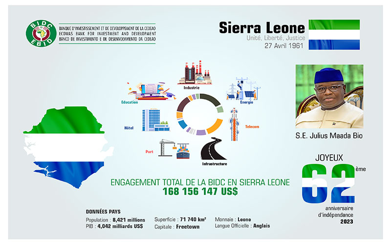 La BIDC célèbre avec l&rsquo;ensemble du peuple Sierra Léonais, le 62ème anniversaire de son accession à la souveraineté internationale.